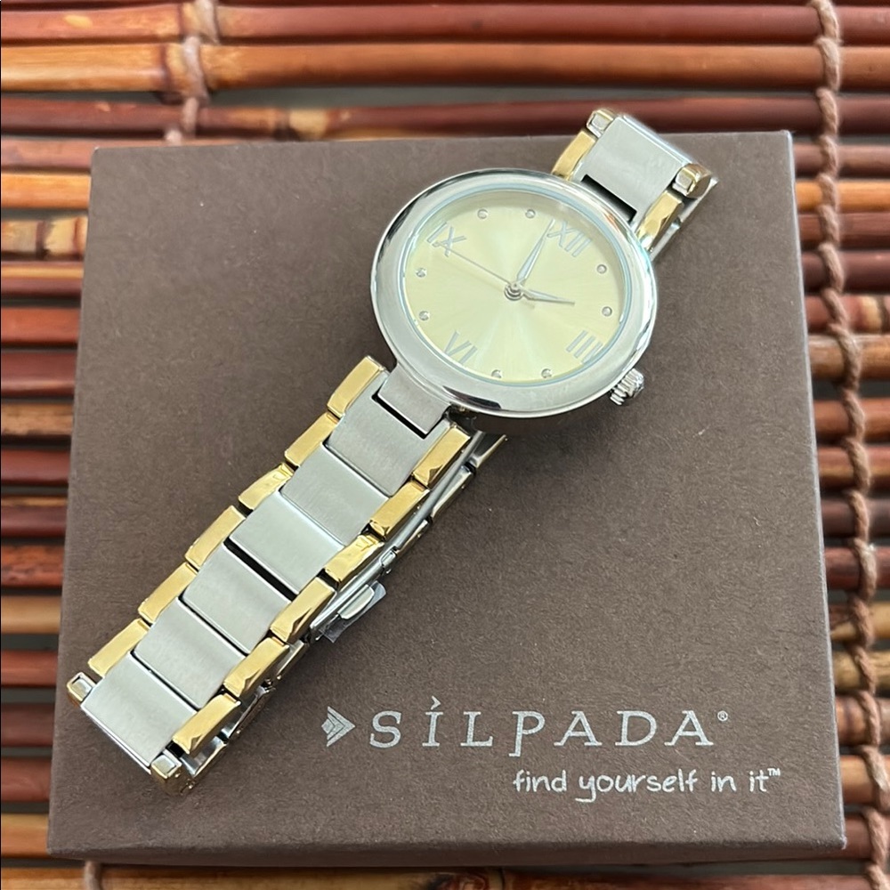 Silpada Silver and Gold Classic Watch